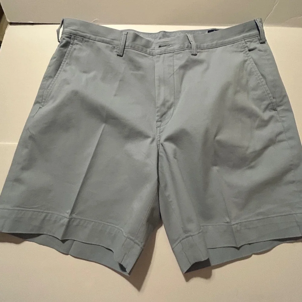 Polo Ralph Lauren Mens Stretch Straight Fit 7 Chino Shorts Light Blue Size 36
